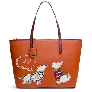 Radley London Radley & Friends Brown Medium Zip Top Tote Bag
